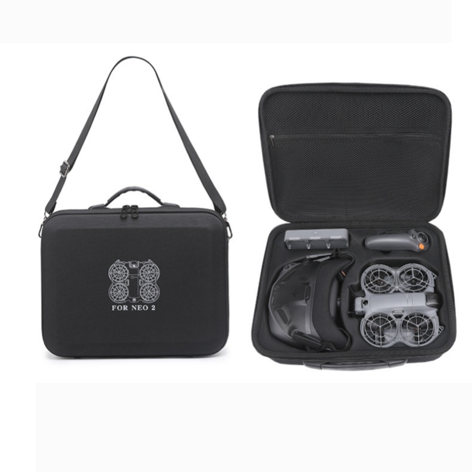 Drone Rc N3 3 Batteries - กระเป๋าแข็งสำหรับ DJI Neo 2, กระเป๋าใส่ของขนาดใหญ่, กระเป๋าป้องกัน,