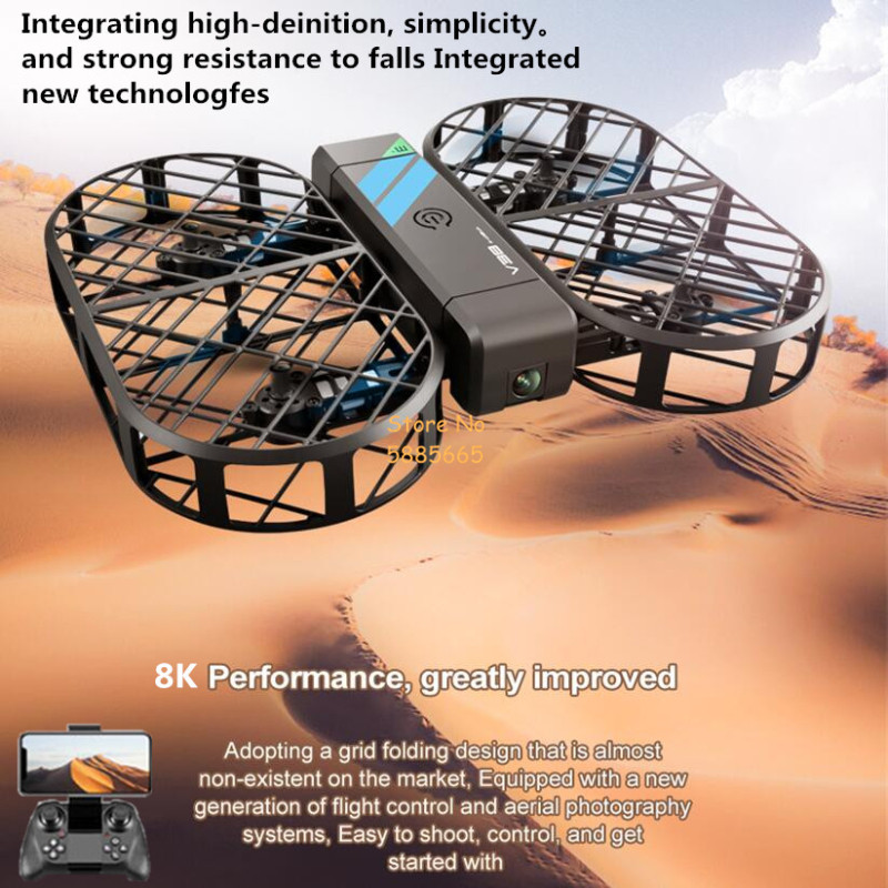 Drone Rc Foldable - กล้อง 8K HD 360 ° การป้องกัน