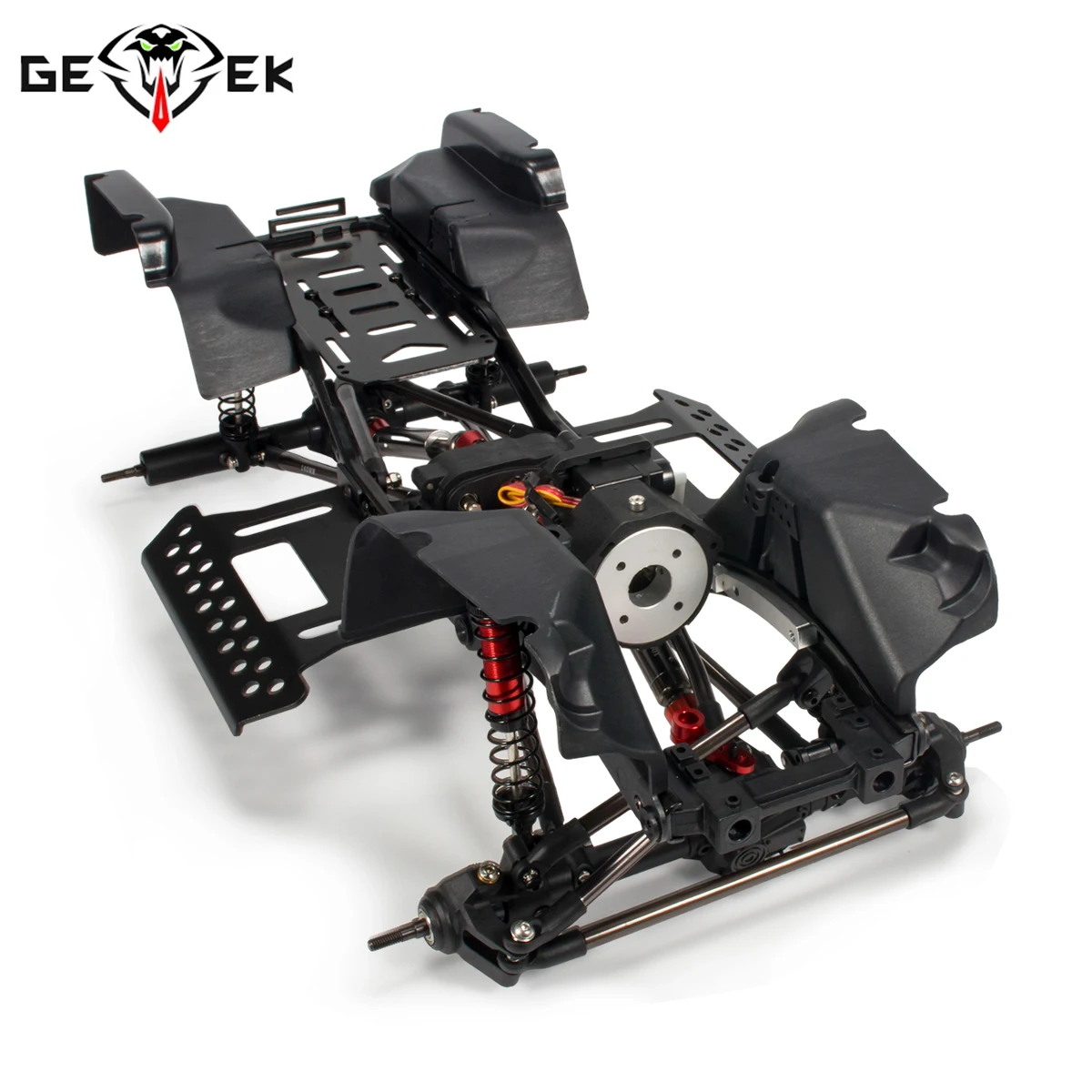 Rc Rock Crawler - 1/10 RC ชุดแชสซีตีนตะขาบพร้อมเฟืองแพลนเนตตารี่2สปีดเกียร์คิ้วบังโคลนเลื่อนหินสำหรับฐานล้อขนาด313มม.