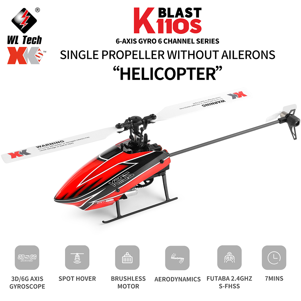 Rc Helicopter Gyro - Wltoys XK โดรน K110S 3D 6CH