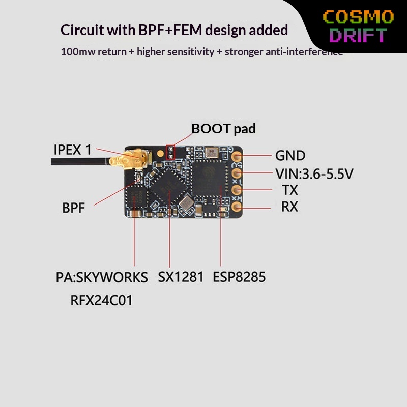 Drone With Rc 2 - ตัวรับสัญญาณ Hot BAYCK Expresslrs Elrs 2.4