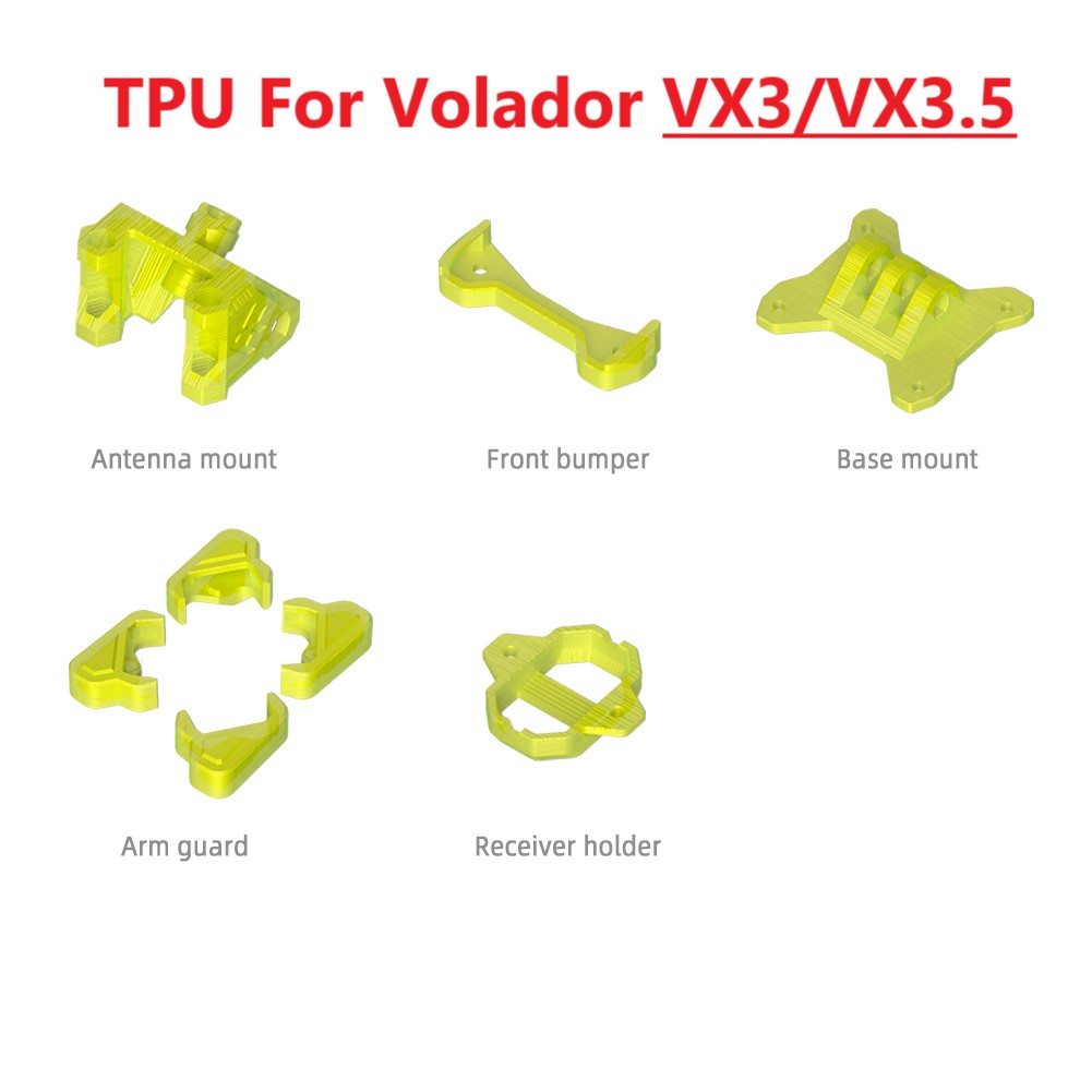 3D Printed Drone Part - ชุดอะไหล่ TPU สำหรับโครง FlyFishRC 3D Printed
