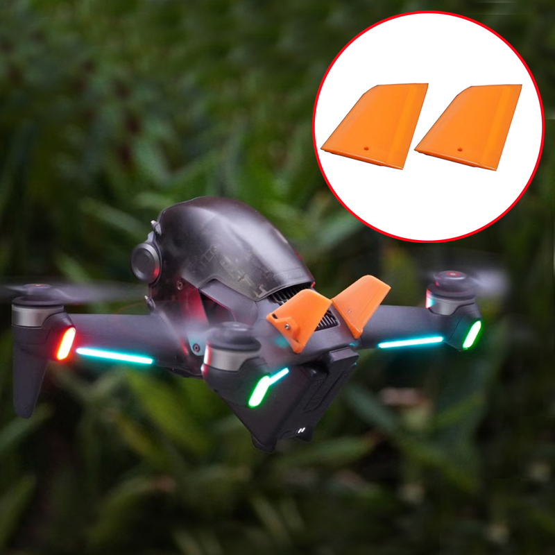 3D Printed Drone Part - ปีกท้ายแนวตั้งการบินทางอากาศพลศาสตร์ด้านหลังลดแรงต้านทาน 3D พิมพ์สมดุลเอ็มเพนเนจดัดแปลงอุปกรณ์เสริมสำหรับ DJI FPV RC