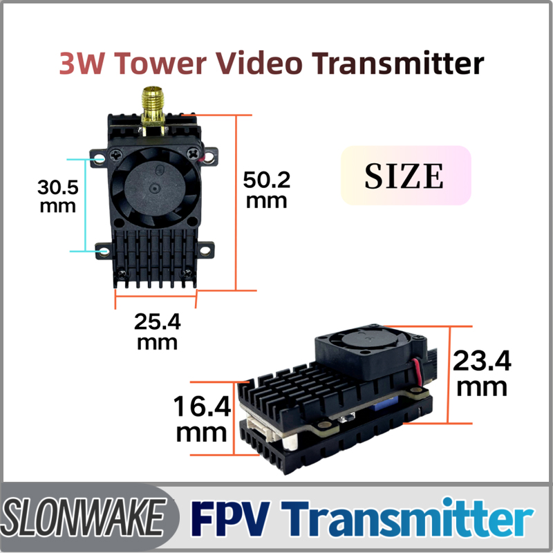 Drone With Rc Controller - โมดูลส่งสัญญาณวิดีโอ SLONWAKE 5.8G 3000mW แบบจำลอง VTX