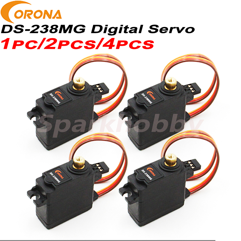 Drone Ball Rc - 1PC/2PCS/4PCS Corona DS-238MGเกียร์โลหะServoดิจิตอลBallแบริ่ง4.0กก./0.15วินาที/22.0G ServoสำหรับRC Dronesรุ่น