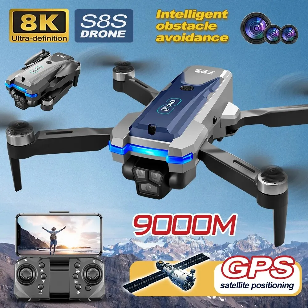 Drone Rc Foldable - โดรน GPS S8S 5G Wi-Fi 8K