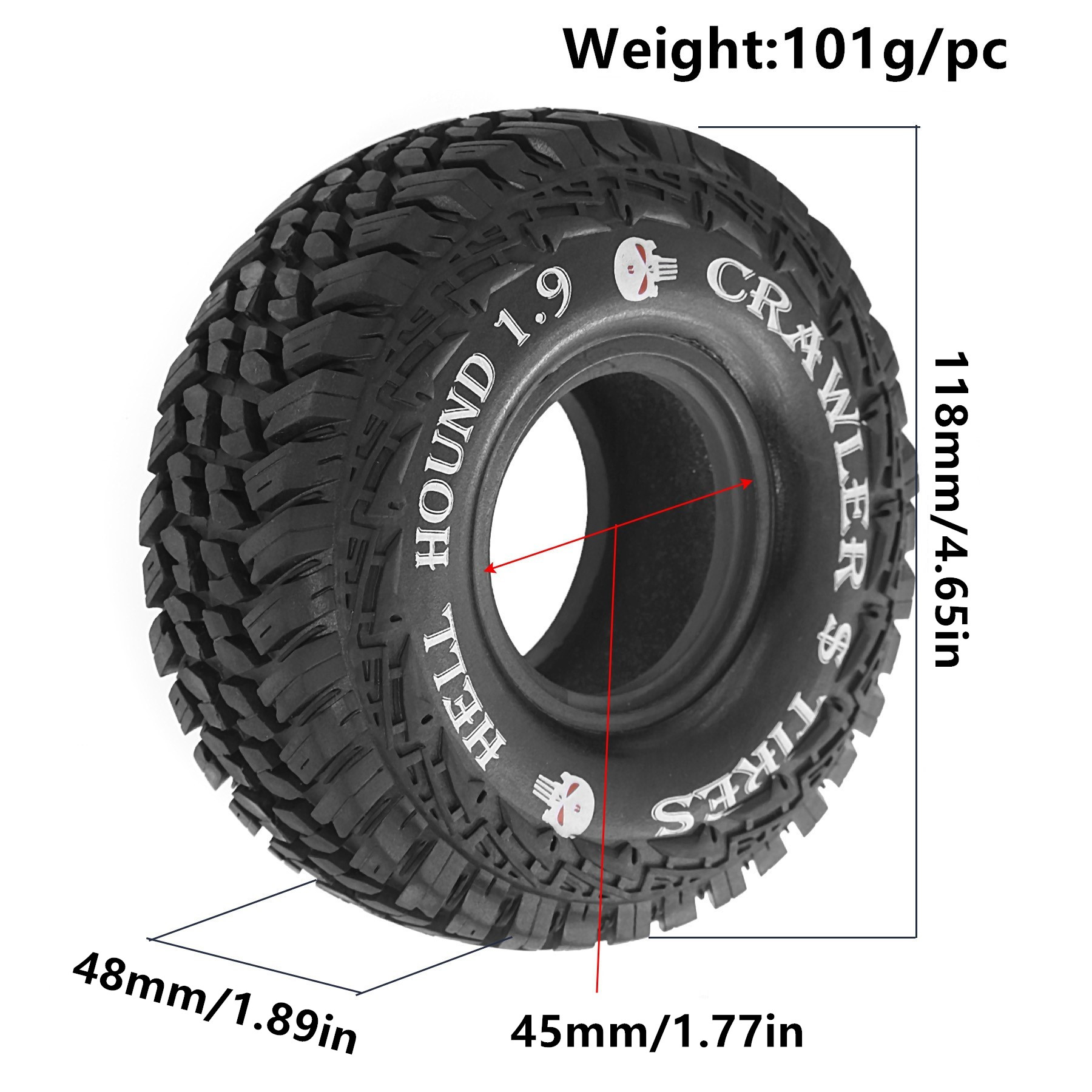 ยาง RC 1.9 ขนาด 1/10 ยางสำหรับ - Rc Rock Crawler บทวิจารณ์และราคา