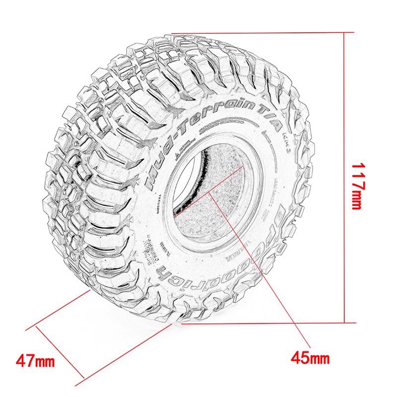 RC รถ 1.9 นิ้ว 117 มม.ยาง Rock - Rc Rock Crawler บทวิจารณ์และราคา