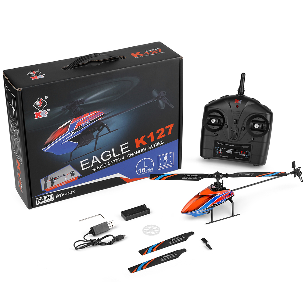 WLtoys XK K127 2.4G 4CH 6-Aixs - Rc Helicopter Gyro บทวิจารณ์และราคา