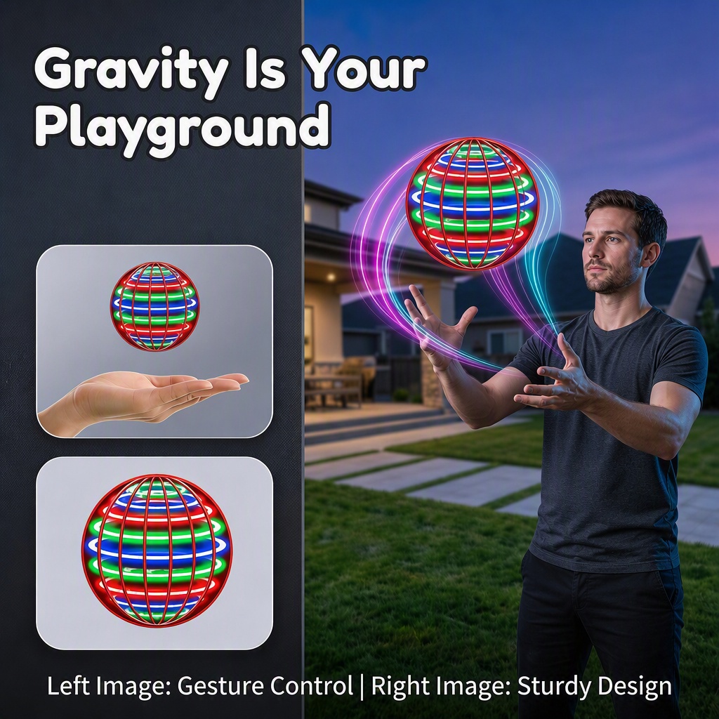 ลูกบอลบินพร้อมไฟ LED สีสันสดใส - Drone Ball Rc บทวิจารณ์และราคา