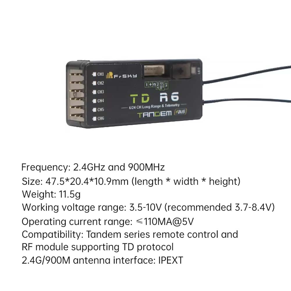 ตัวรับสัญญาณ FrSky TD R6 2.4G  - Frsky Receiver Module บทวิจารณ์และราคา