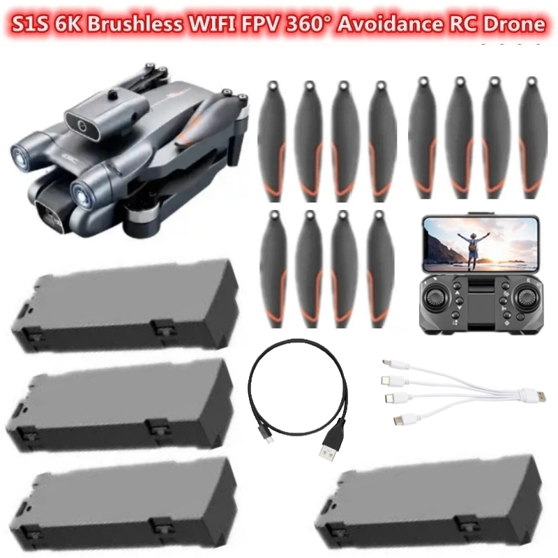 S1S 6K บรัชเลส WIFI FPV 360 °  - Drone Rc S1S บทวิจารณ์และราคา