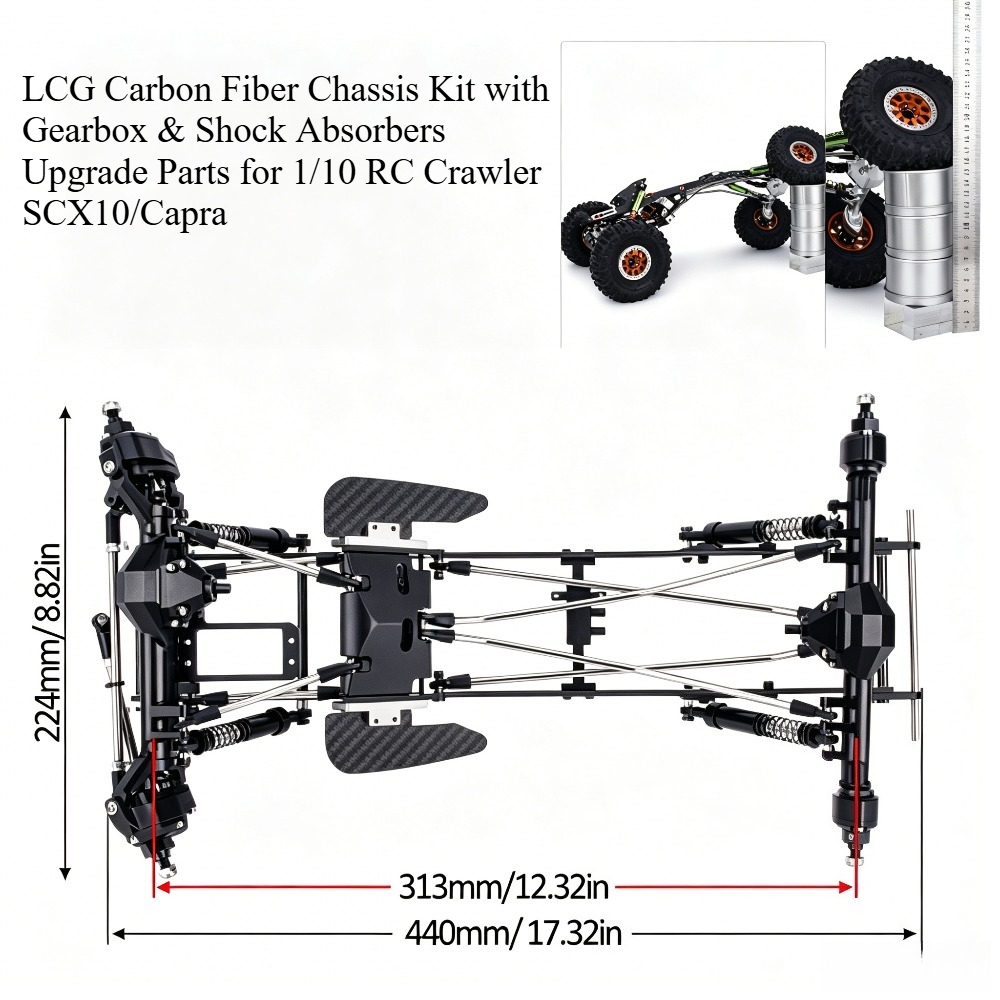 ชุดโครงรถ RC Rock Crawler LCG  - Rc Rock Crawler บทวิจารณ์และราคา