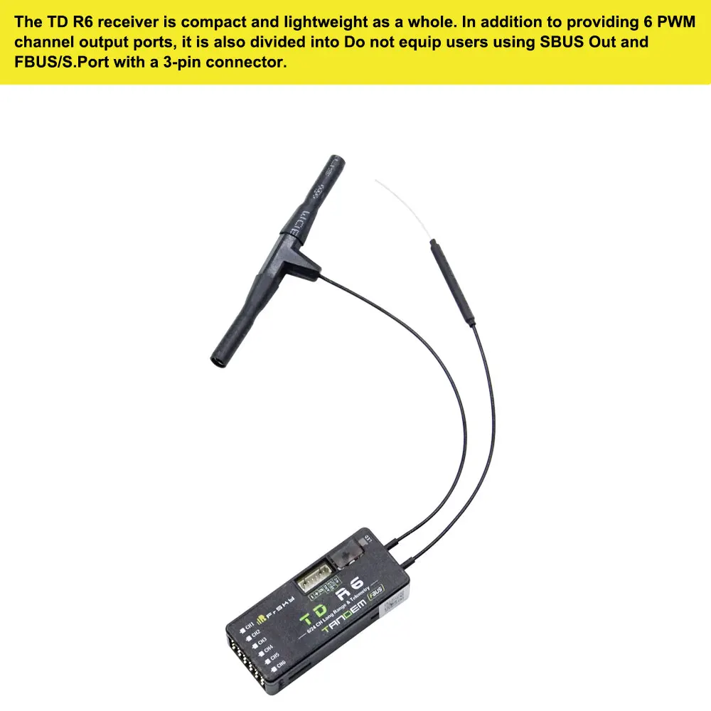 ตัวรับสัญญาณ FrSky TD R6 2.4G/ - Frsky Receiver Module บทวิจารณ์และราคา