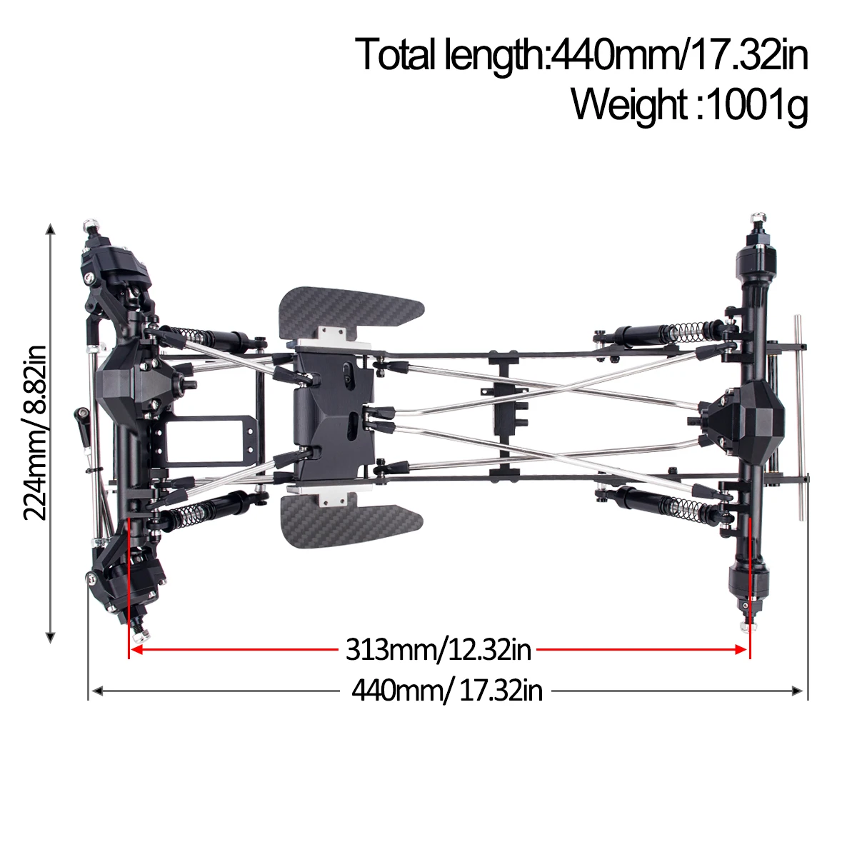 ชุดแชสซีคาร์บอนไฟเบอร์ LCG พร้ - Rc Rock Crawler บทวิจารณ์และราคา